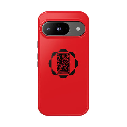 Tough Cases Phone Case, Bold Red Design, Unique Gift for Tech Lovers, Customize for Birthdays, Holidays, Everyday Use