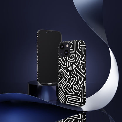 Stylish Phone Case, Abstract Design, Tough Cell Phone Cover, Modern Smartphone Protector, Gift for Tech Lovers, Unique Accessories