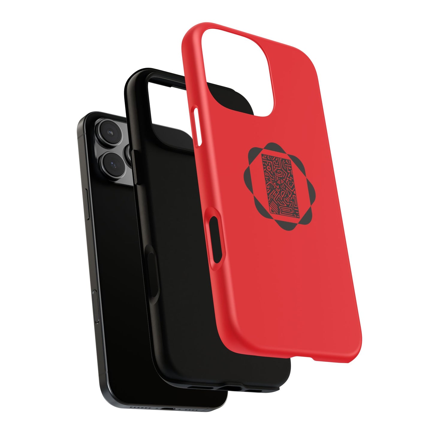 Tough Cases Phone Case, Bold Red Design, Unique Gift for Tech Lovers, Customize for Birthdays, Holidays, Everyday Use
