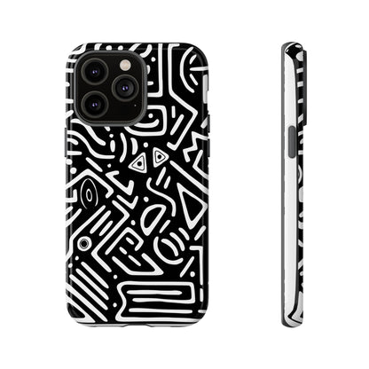 Stylish Phone Case, Abstract Design, Tough Cell Phone Cover, Modern Smartphone Protector, Gift for Tech Lovers, Unique Accessories