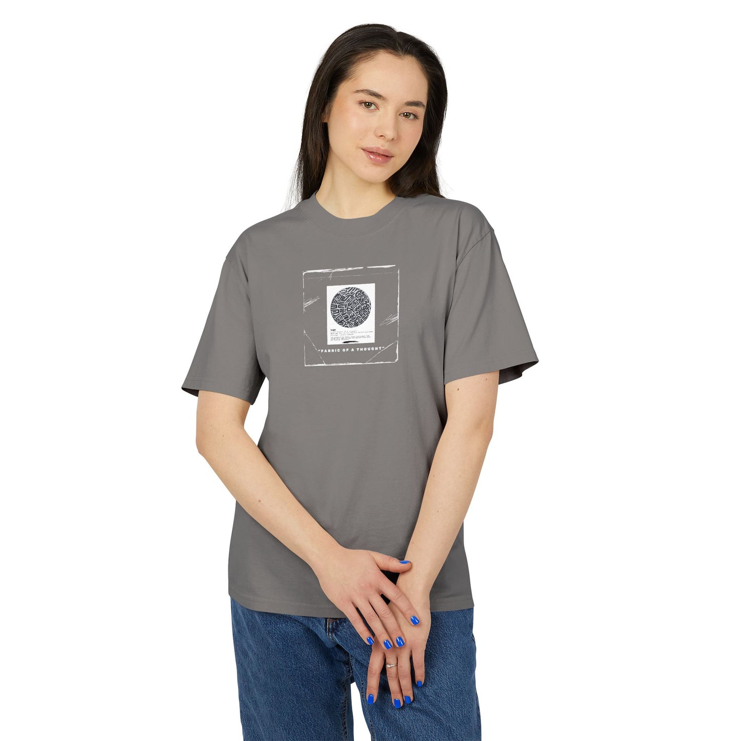 Fabric Of A Thought - Unisex Heavy Faded Tee | Relaxed Casual Style | Perfect for Everyday Wear, Gifting, Festivals, Summer Outings, Lounge Wear