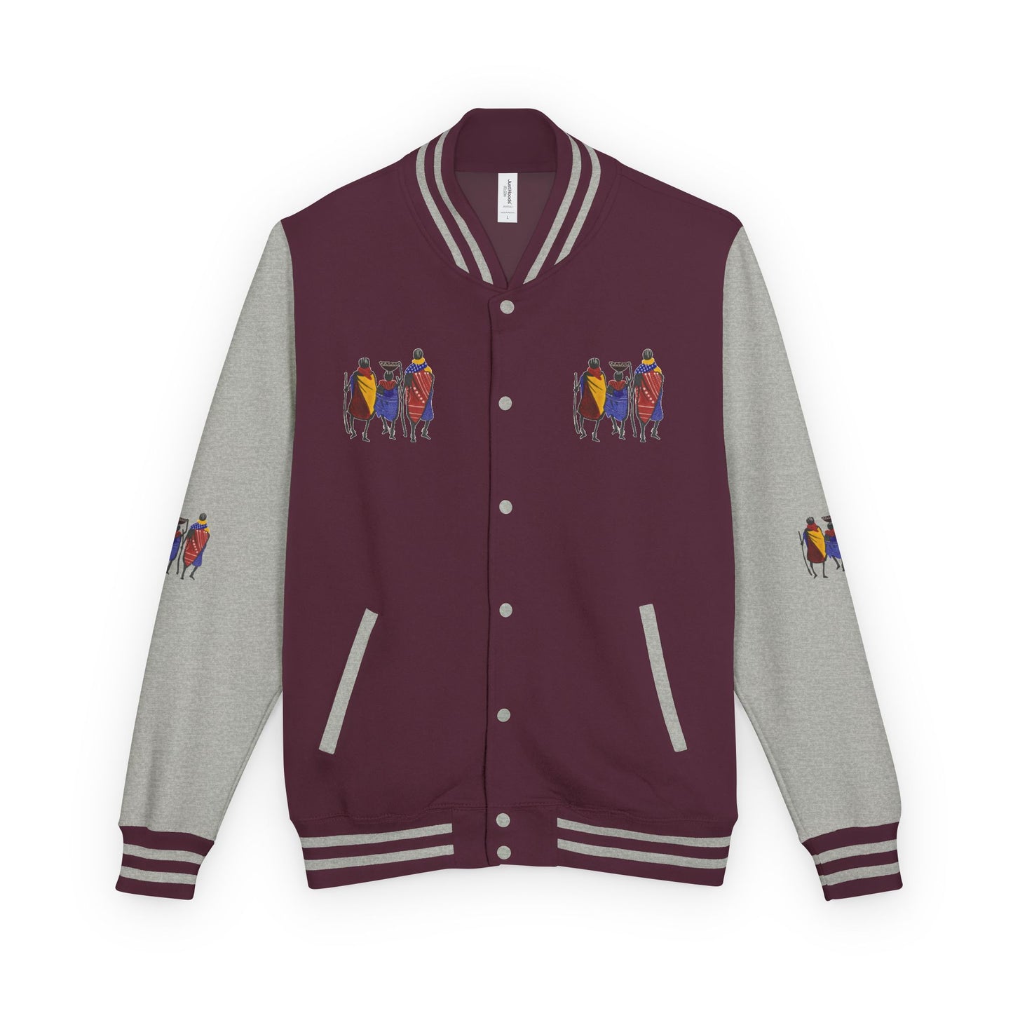 Ngwetsi - Unisex Letterman Jacket with Colorful Parrots Design, Trendy Outerwear, Casual Style, Gift for Animal Lovers, Comfortable and [...]