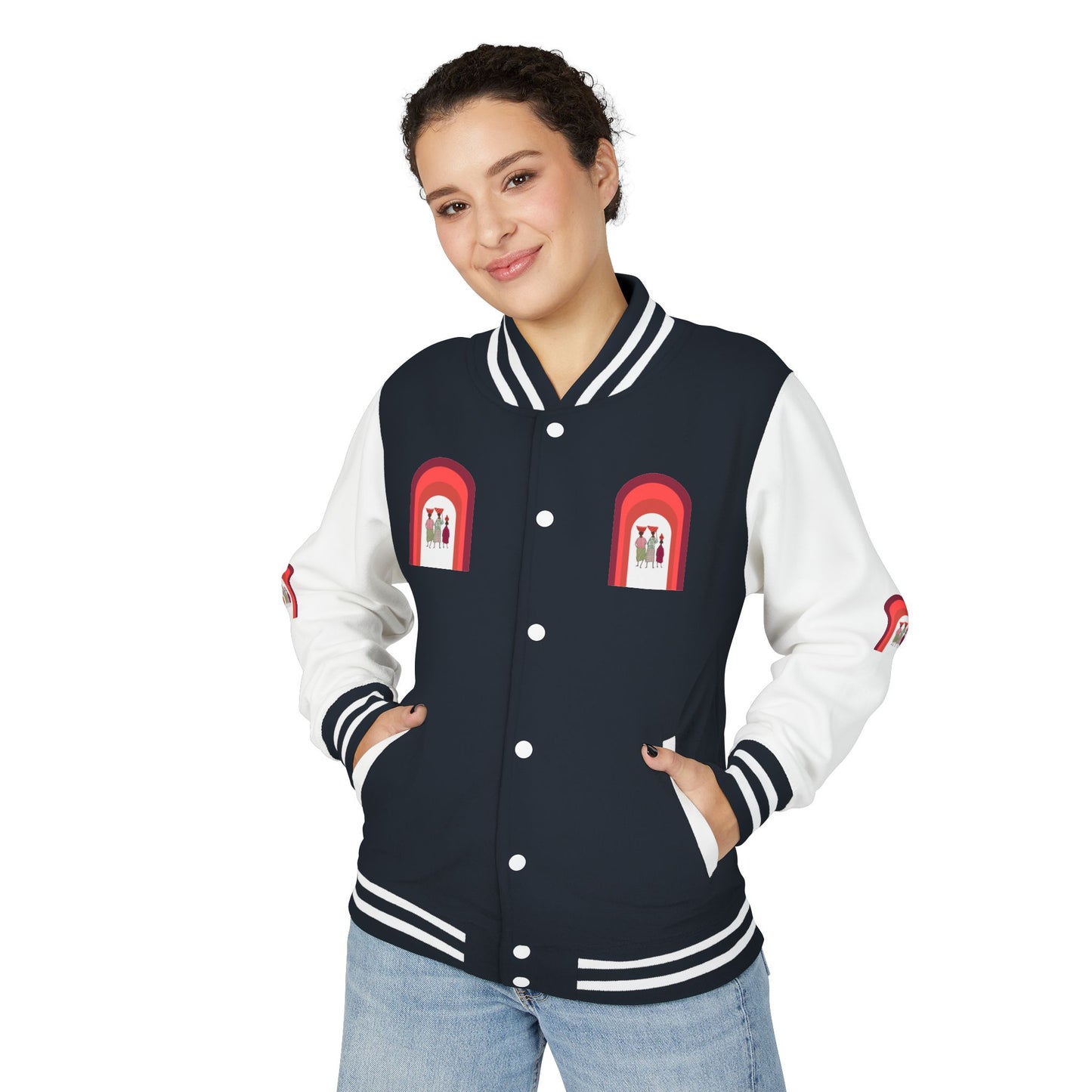 Dinkgwana - Unisex Letterman Jacket with Retro Design, Trendy Outerwear, Perfect for College, Parties, Gift Idea, Sports Events, Casual Wear