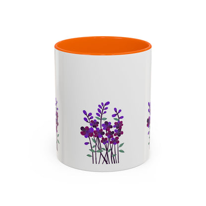 Floral Accent Coffee Mug - Elegant Botanical Design for Home & Office