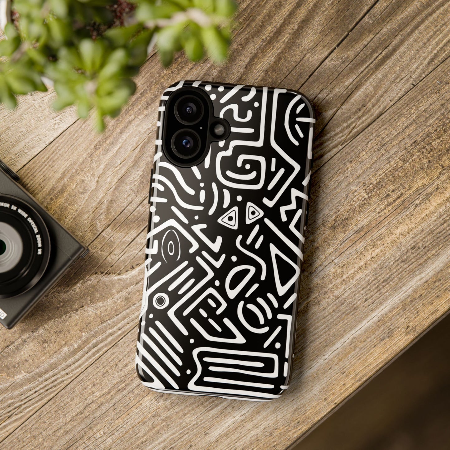 Stylish Phone Case, Abstract Design, Tough Cell Phone Cover, Modern Smartphone Protector, Gift for Tech Lovers, Unique Accessories