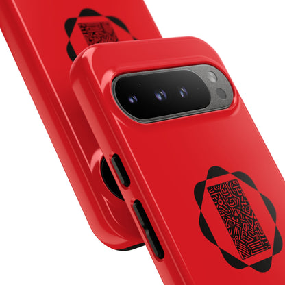 Tough Cases Phone Case, Bold Red Design, Unique Gift for Tech Lovers, Customize for Birthdays, Holidays, Everyday Use