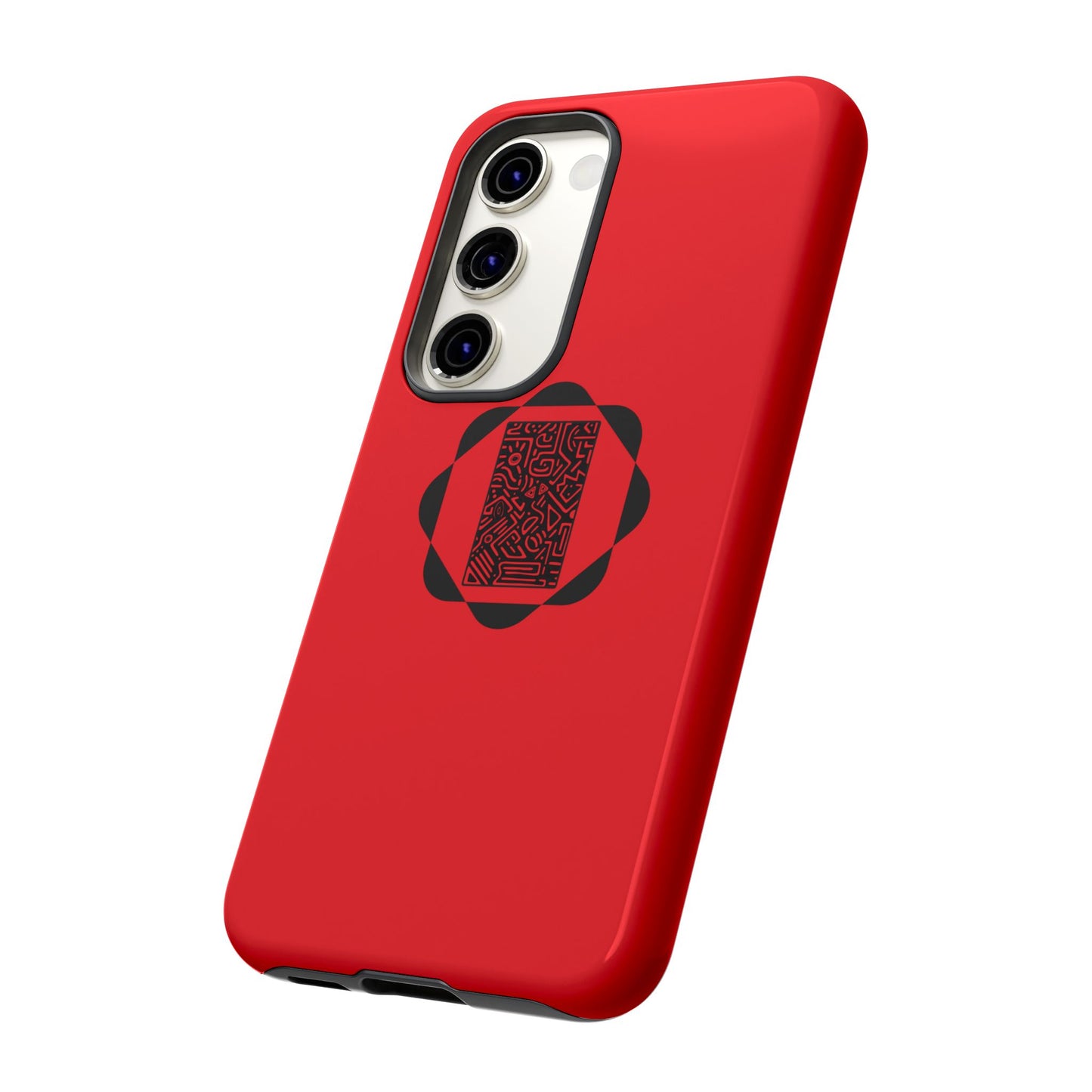 Tough Cases Phone Case, Bold Red Design, Unique Gift for Tech Lovers, Customize for Birthdays, Holidays, Everyday Use