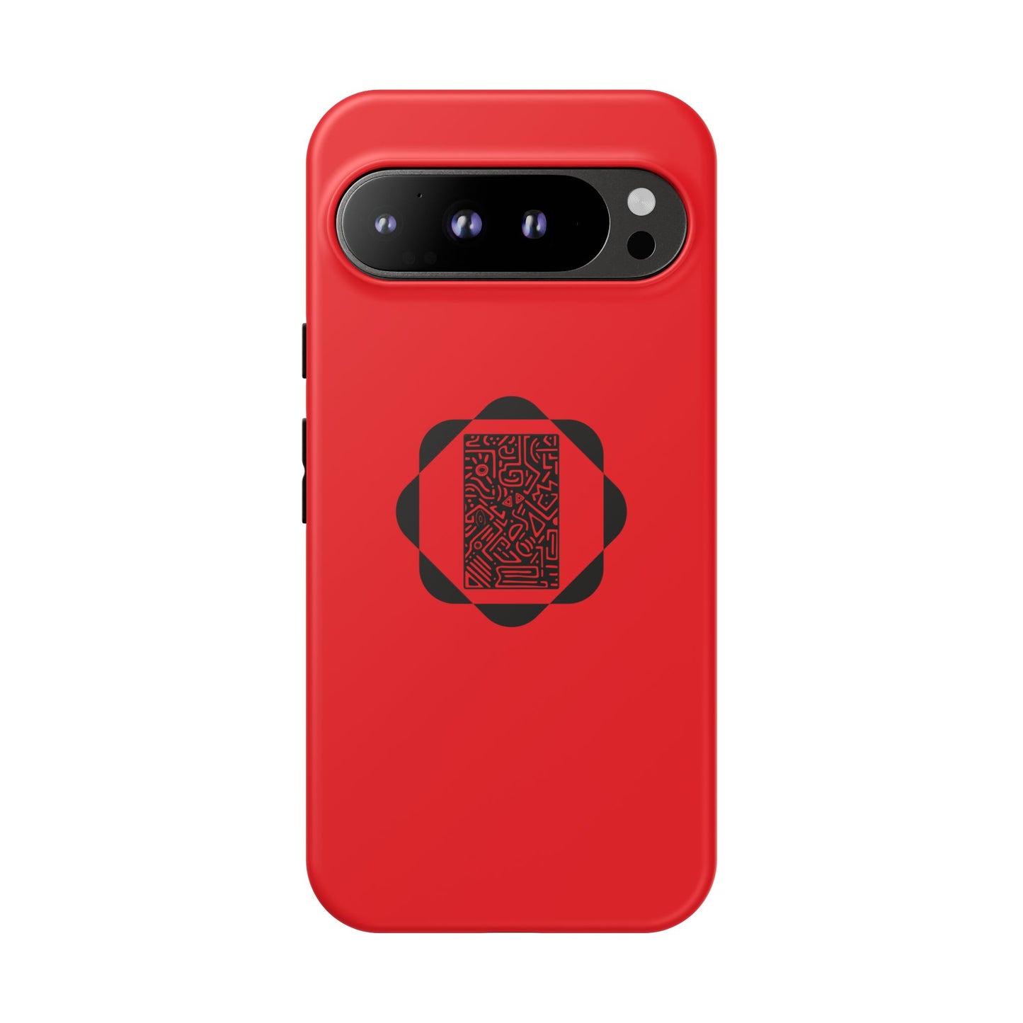 Tough Cases Phone Case, Bold Red Design, Unique Gift for Tech Lovers, Customize for Birthdays, Holidays, Everyday Use
