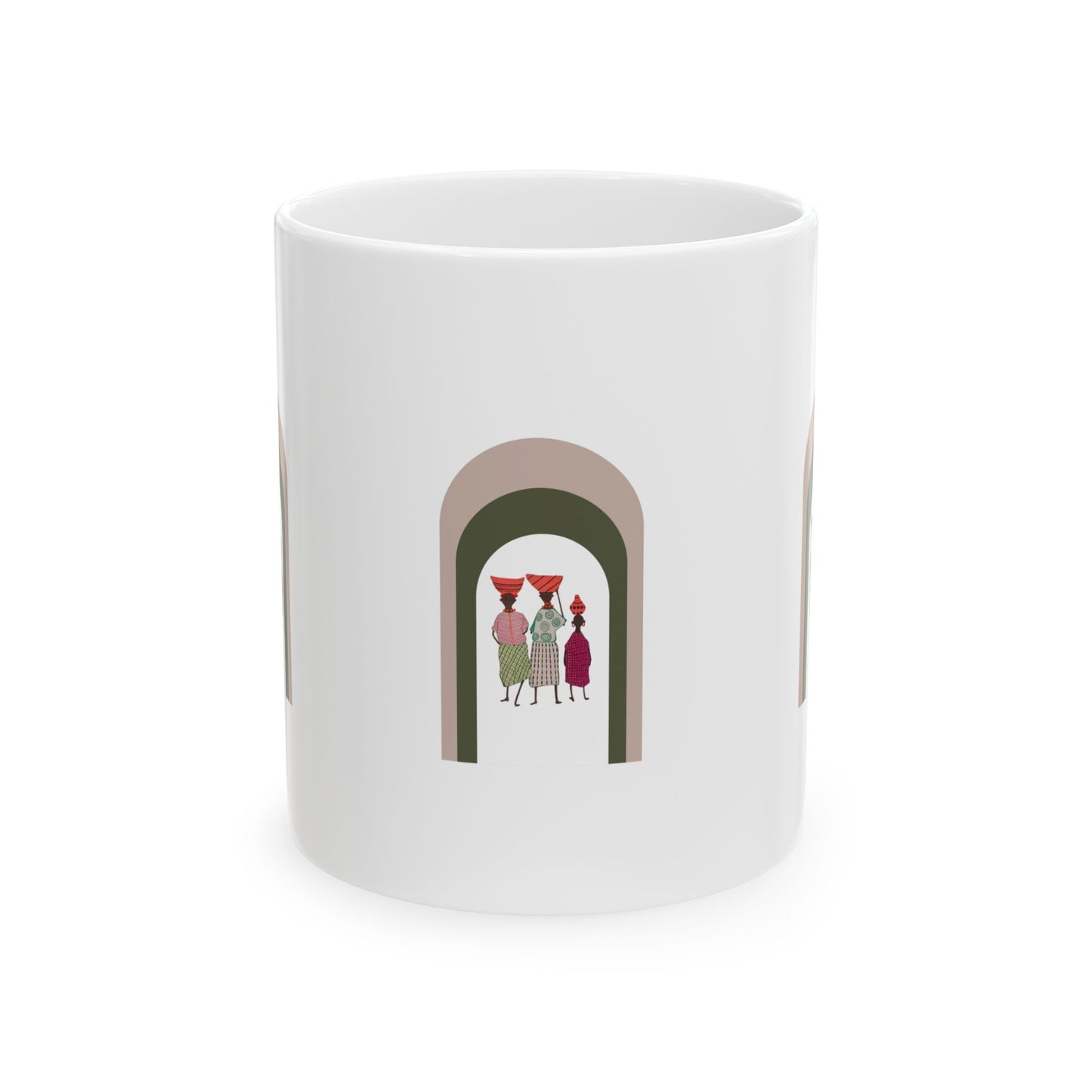 Artistic Ceramic Mug - Dinkgwana Design (11oz, 15oz) - Perfect for Coffee Lovers & Unique Gift Idea
