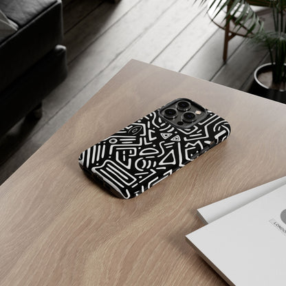 Stylish Phone Case, Abstract Design, Tough Cell Phone Cover, Modern Smartphone Protector, Gift for Tech Lovers, Unique Accessories