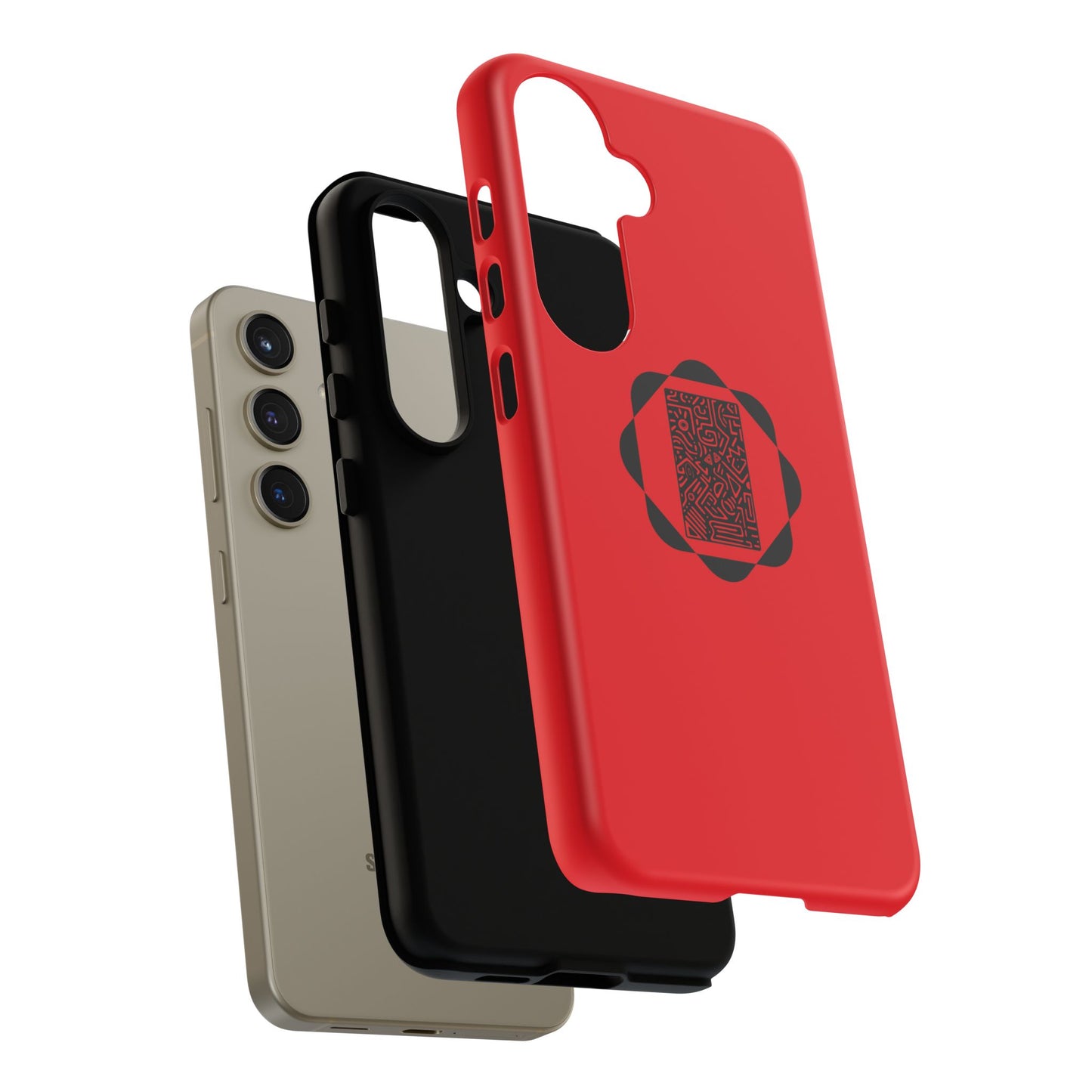 Tough Cases Phone Case, Bold Red Design, Unique Gift for Tech Lovers, Customize for Birthdays, Holidays, Everyday Use