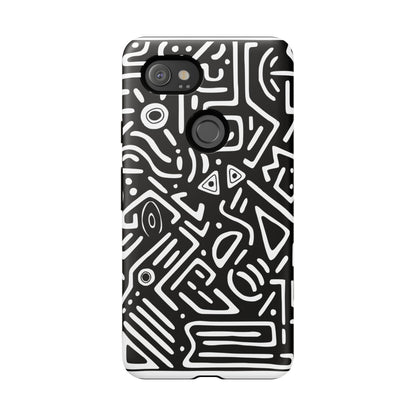 Stylish Phone Case, Abstract Design, Tough Cell Phone Cover, Modern Smartphone Protector, Gift for Tech Lovers, Unique Accessories