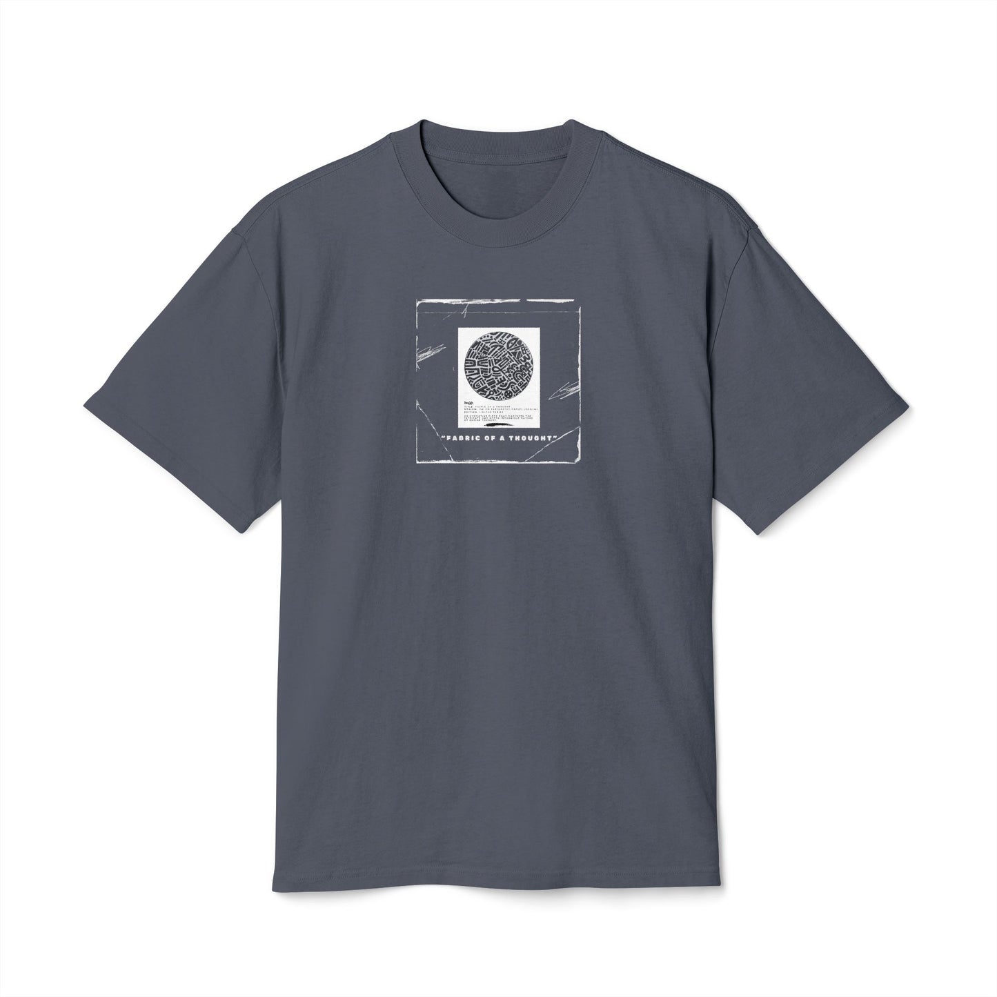 Fabric Of A Thought - Unisex Heavy Faded Tee | Relaxed Casual Style | Perfect for Everyday Wear, Gifting, Festivals, Summer Outings, Lounge Wear