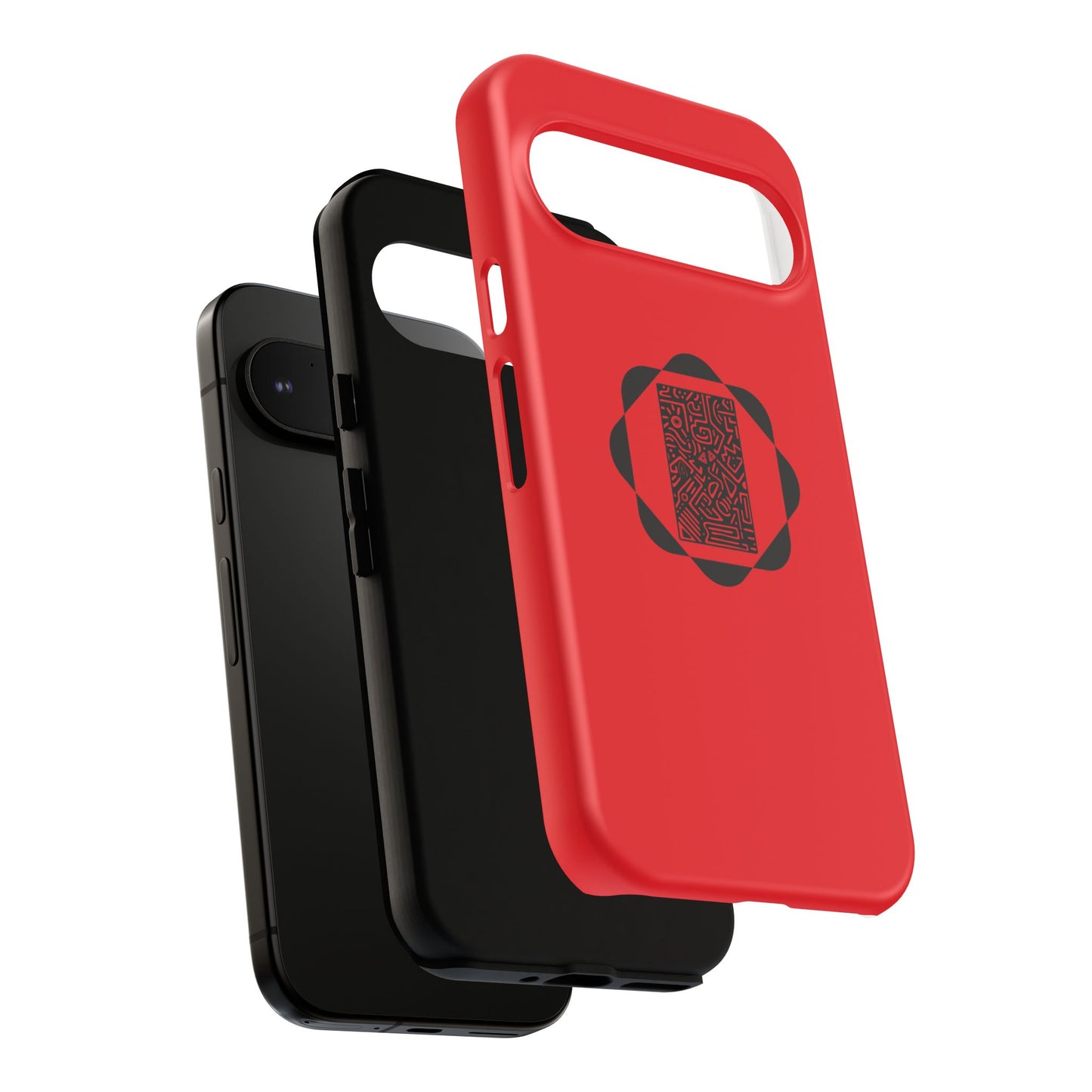 Tough Cases Phone Case, Bold Red Design, Unique Gift for Tech Lovers, Customize for Birthdays, Holidays, Everyday Use
