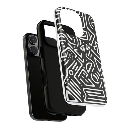 Stylish Phone Case, Abstract Design, Tough Cell Phone Cover, Modern Smartphone Protector, Gift for Tech Lovers, Unique Accessories