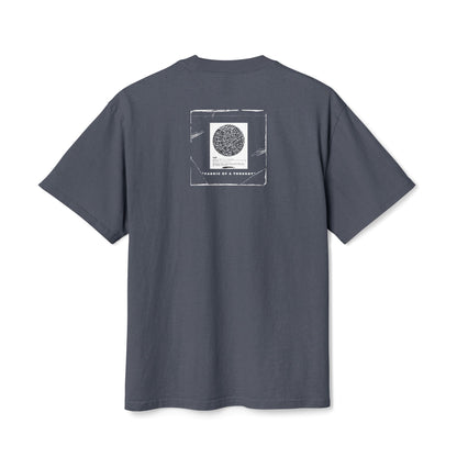 Fabric Of A Thought - Unisex Heavy Faded Tee | Relaxed Casual Style | Perfect for Everyday Wear, Gifting, Festivals, Summer Outings, Lounge Wear