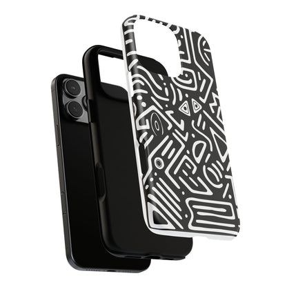 Stylish Phone Case, Abstract Design, Tough Cell Phone Cover, Modern Smartphone Protector, Gift for Tech Lovers, Unique Accessories