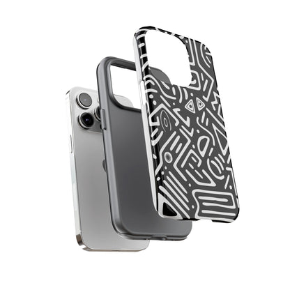 Stylish Phone Case, Abstract Design, Tough Cell Phone Cover, Modern Smartphone Protector, Gift for Tech Lovers, Unique Accessories
