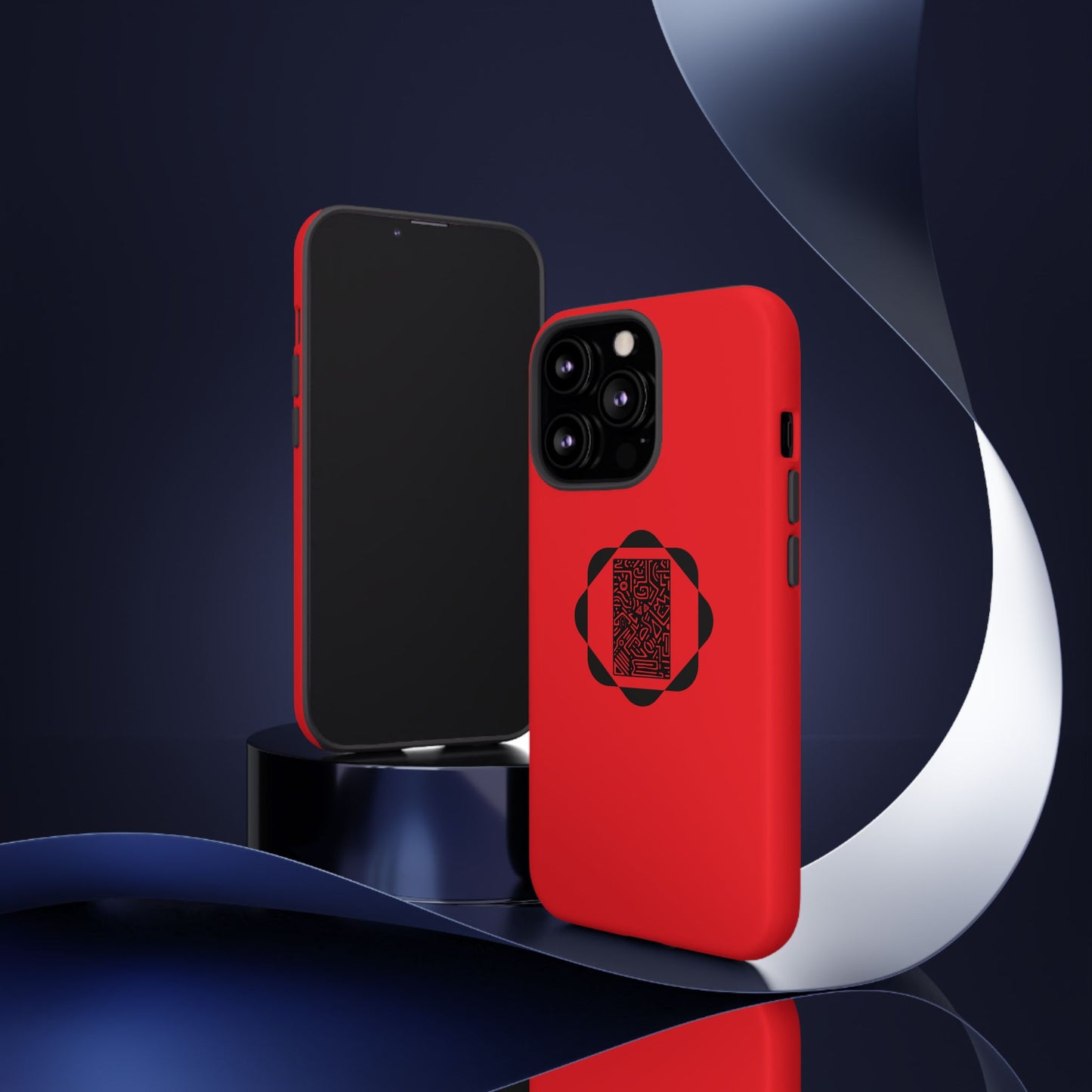 Tough Cases Phone Case, Bold Red Design, Unique Gift for Tech Lovers, Customize for Birthdays, Holidays, Everyday Use