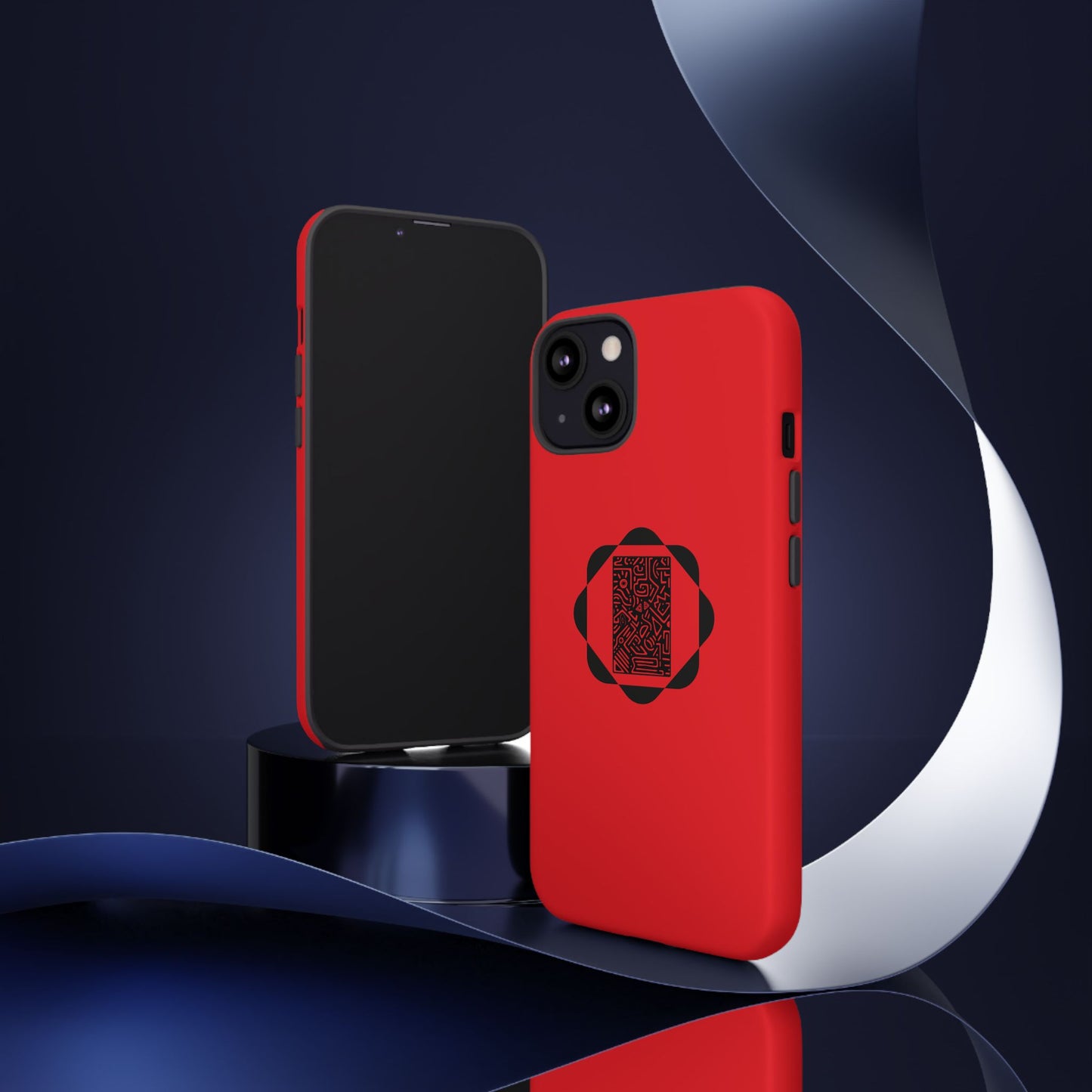 Tough Cases Phone Case, Bold Red Design, Unique Gift for Tech Lovers, Customize for Birthdays, Holidays, Everyday Use