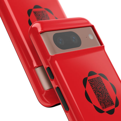 Tough Cases Phone Case, Bold Red Design, Unique Gift for Tech Lovers, Customize for Birthdays, Holidays, Everyday Use