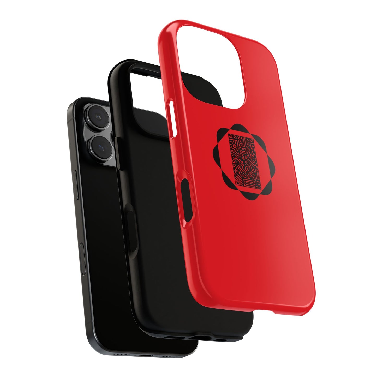 Tough Cases Phone Case, Bold Red Design, Unique Gift for Tech Lovers, Customize for Birthdays, Holidays, Everyday Use