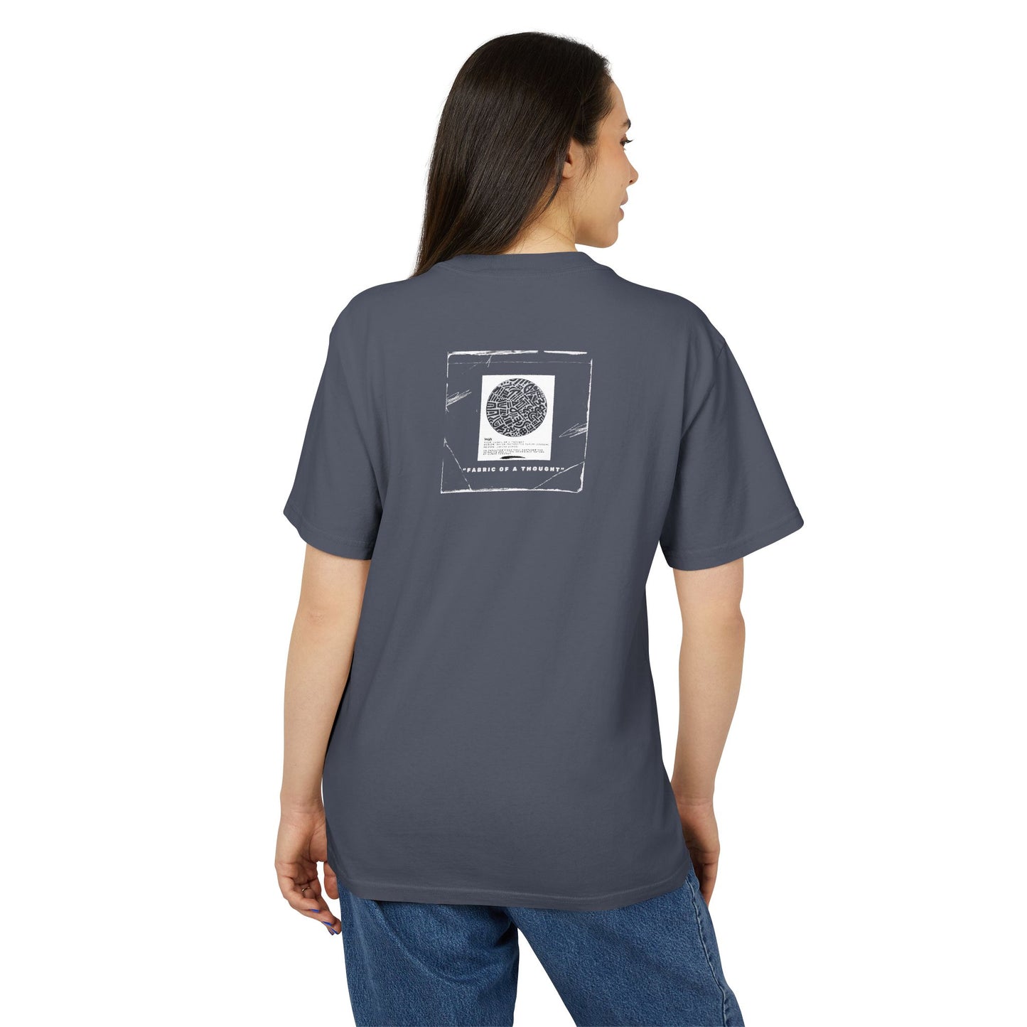 Fabric Of A Thought - Unisex Heavy Faded Tee | Relaxed Casual Style | Perfect for Everyday Wear, Gifting, Festivals, Summer Outings, Lounge Wear