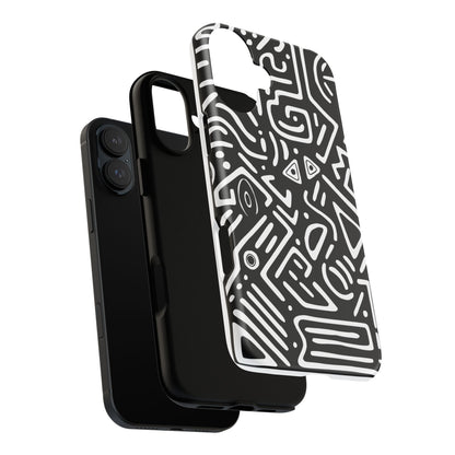 Stylish Phone Case, Abstract Design, Tough Cell Phone Cover, Modern Smartphone Protector, Gift for Tech Lovers, Unique Accessories