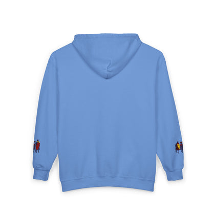 Ngwetsi Men Zip Hoodie — Nativity Christmas Chest & Sleeve Embroidered Design