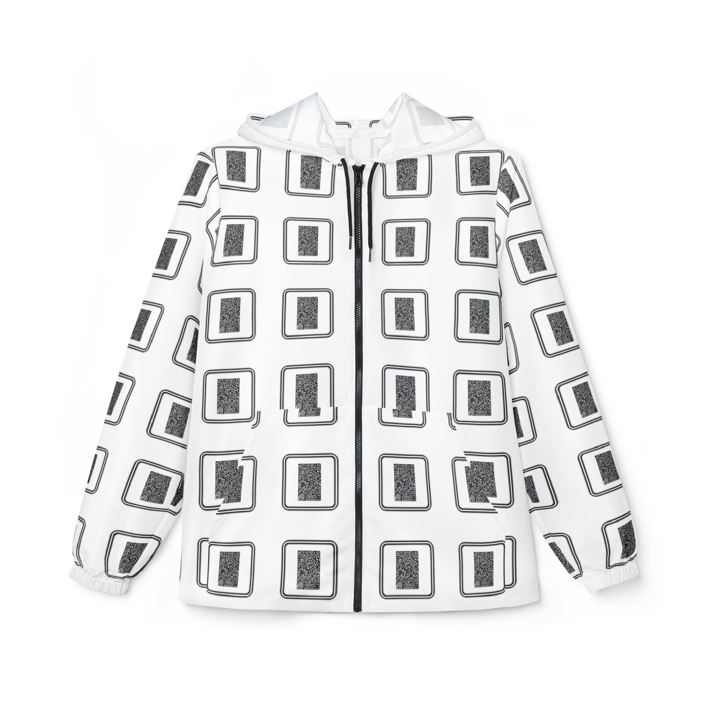 Pulse - Stylish Windbreaker Jacket - Modern Geometric Design, Perfect for Outdoor Activities, Casual Wear, Gifts for Him/Her, Travel Essentials