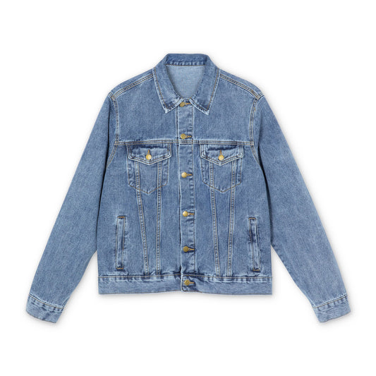 Ngwetsi - Stylish Men's Denim Jacket with Unique Art Design, Casual Outerwear, Vintage Fashion, Streetwear, Gift for Him