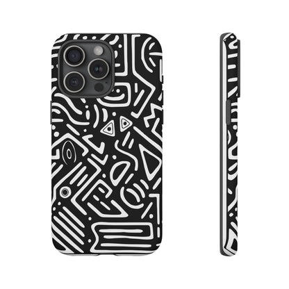 Stylish Phone Case, Abstract Design, Tough Cell Phone Cover, Modern Smartphone Protector, Gift for Tech Lovers, Unique Accessories