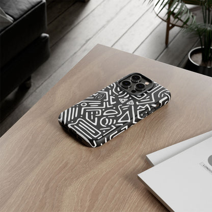 Stylish Phone Case, Abstract Design, Tough Cell Phone Cover, Modern Smartphone Protector, Gift for Tech Lovers, Unique Accessories