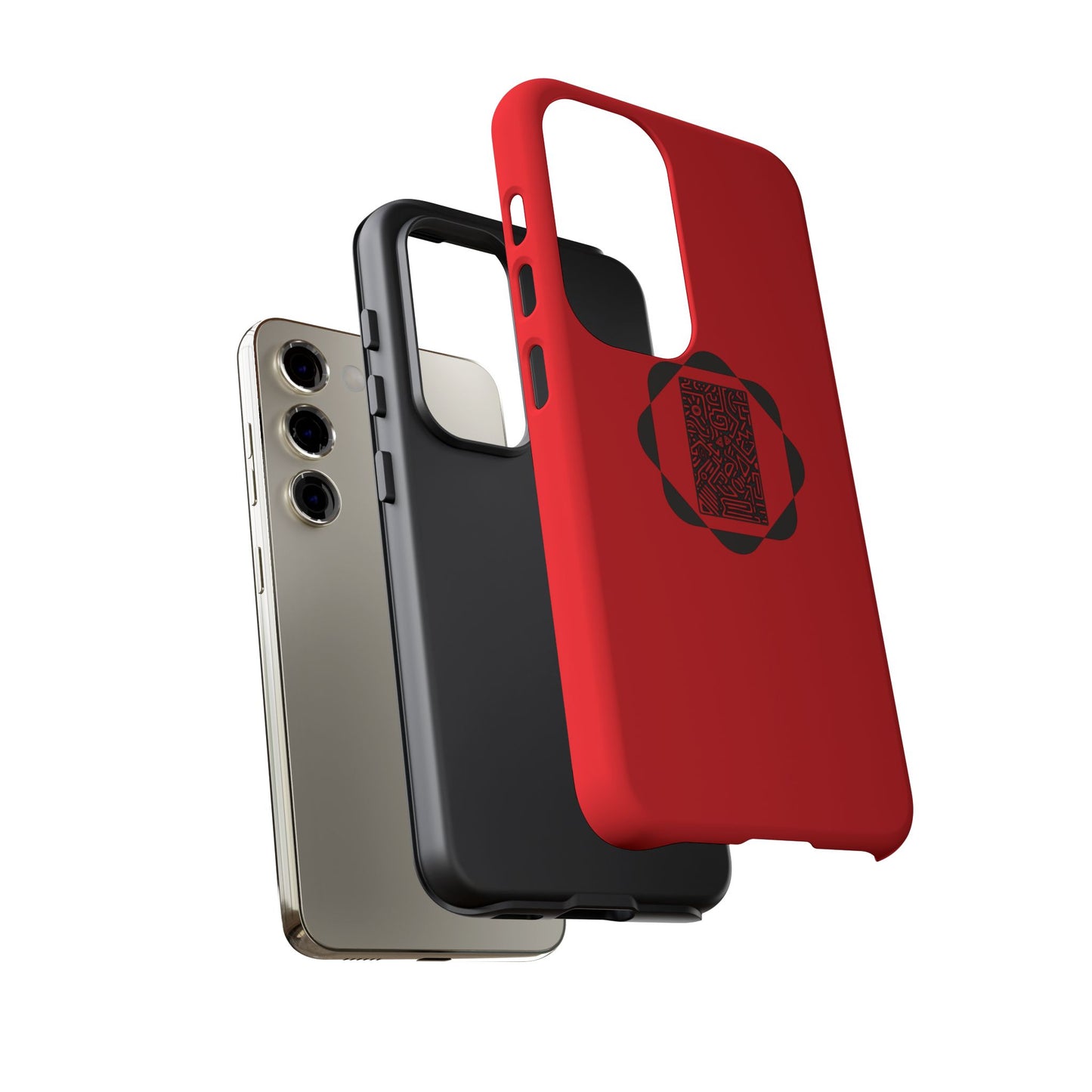 Tough Cases Phone Case, Bold Red Design, Unique Gift for Tech Lovers, Customize for Birthdays, Holidays, Everyday Use
