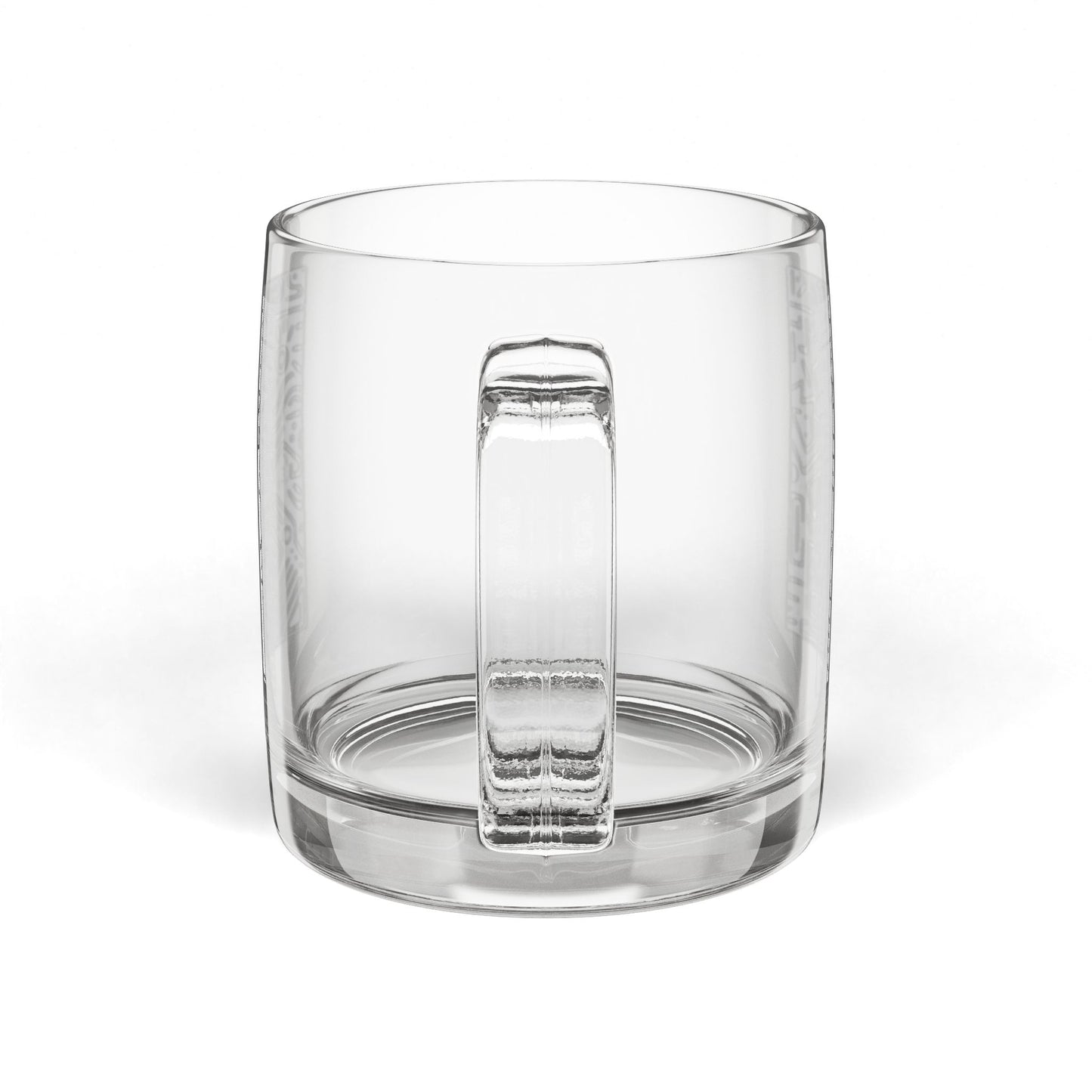 Engraved Glass Coffee Mug — 12.25oz Clear Double-Walled Mug