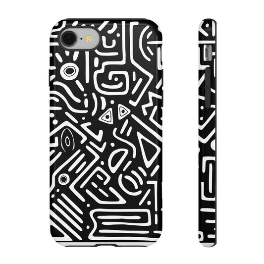 Stylish Phone Case, Abstract Design, Tough Cell Phone Cover, Modern Smartphone Protector, Gift for Tech Lovers, Unique Accessories