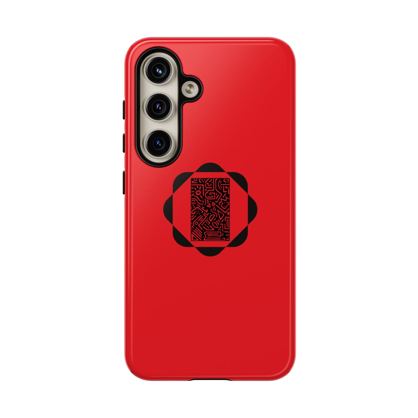 Tough Cases Phone Case, Bold Red Design, Unique Gift for Tech Lovers, Customize for Birthdays, Holidays, Everyday Use