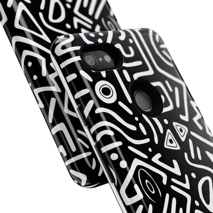 Stylish Phone Case, Abstract Design, Tough Cell Phone Cover, Modern Smartphone Protector, Gift for Tech Lovers, Unique Accessories