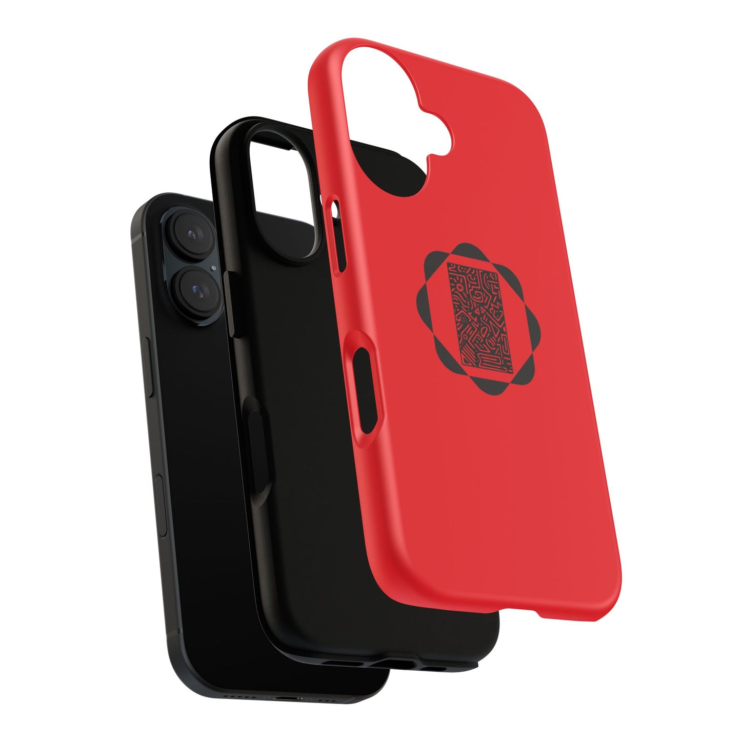 Tough Cases Phone Case, Bold Red Design, Unique Gift for Tech Lovers, Customize for Birthdays, Holidays, Everyday Use