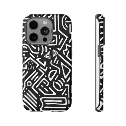 Stylish Phone Case, Abstract Design, Tough Cell Phone Cover, Modern Smartphone Protector, Gift for Tech Lovers, Unique Accessories