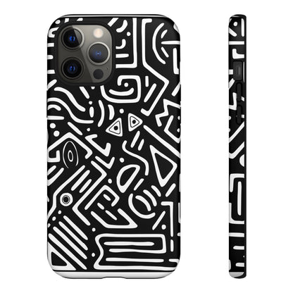 Stylish Phone Case, Abstract Design, Tough Cell Phone Cover, Modern Smartphone Protector, Gift for Tech Lovers, Unique Accessories