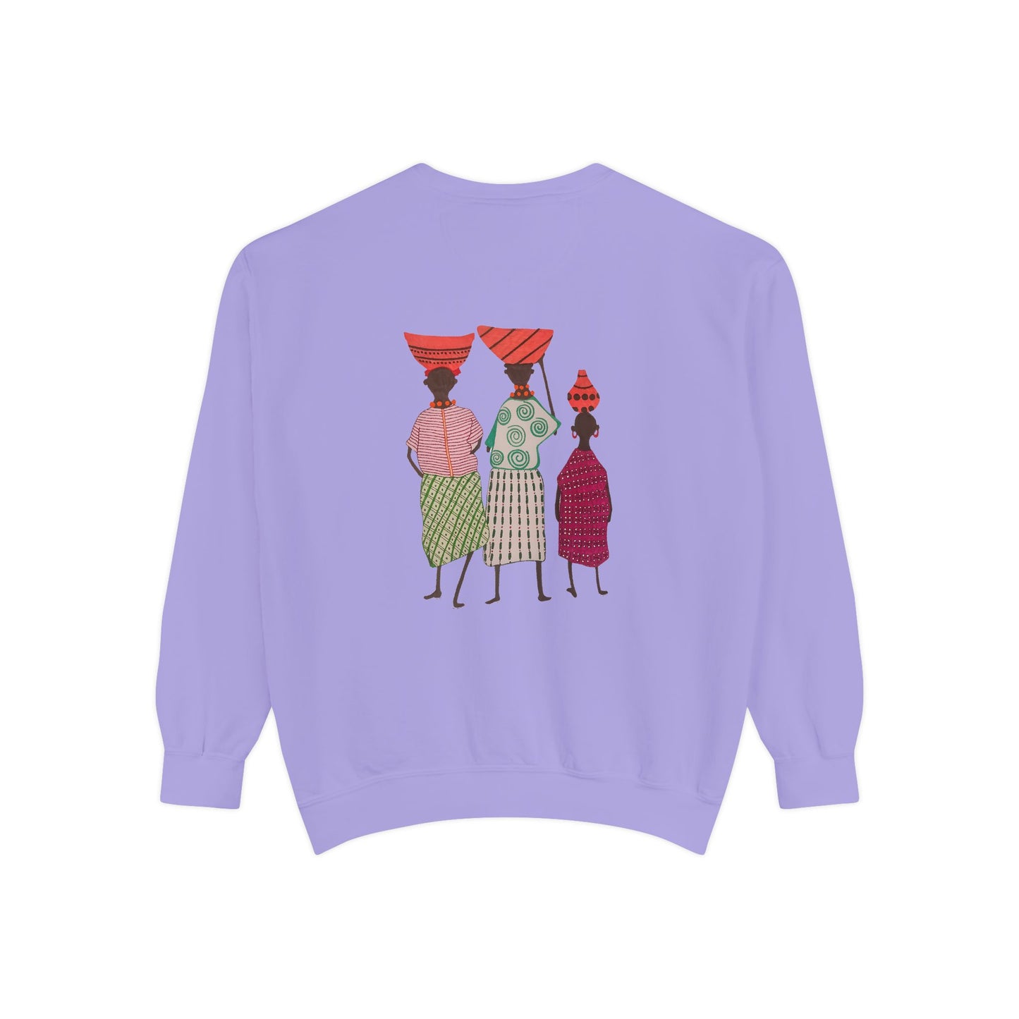 Cultural Women's Sweatshirt - Garment-Dyed Design with Sisterhood Theme