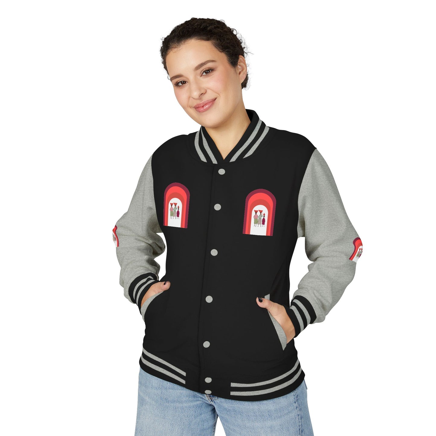 Dinkgwana - Unisex Letterman Jacket with Retro Design, Trendy Outerwear, Perfect for College, Parties, Gift Idea, Sports Events, Casual Wear