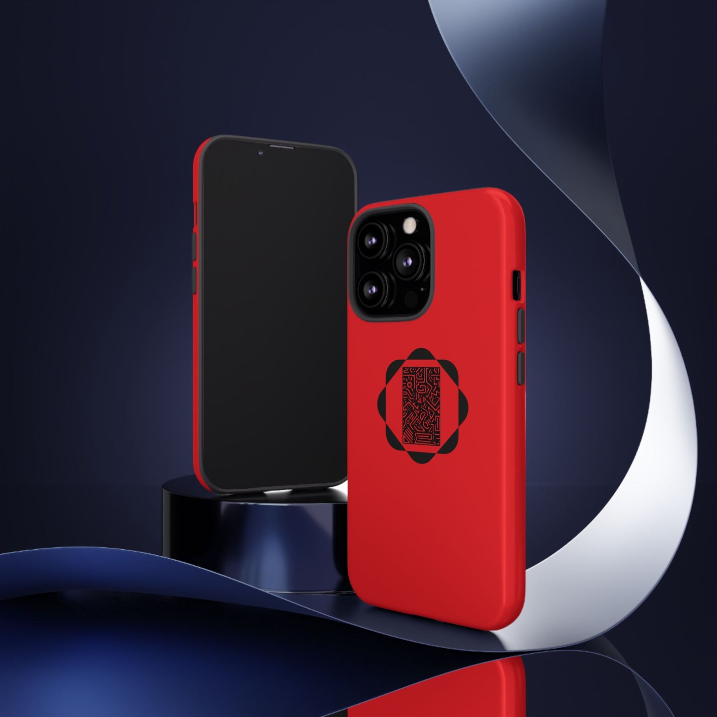 Tough Cases Phone Case, Bold Red Design, Unique Gift for Tech Lovers, Customize for Birthdays, Holidays, Everyday Use