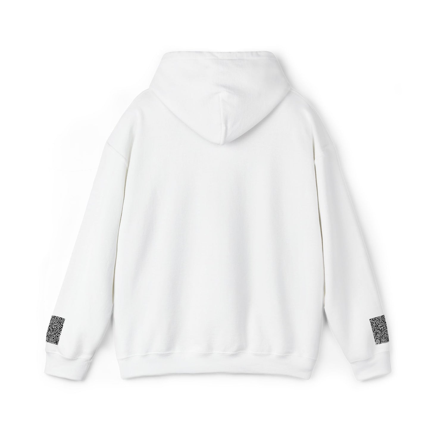 Pulse Hoodie — Minimal Black & White Tech Graphic