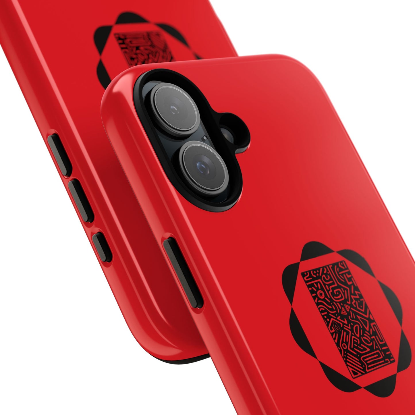 Tough Cases Phone Case, Bold Red Design, Unique Gift for Tech Lovers, Customize for Birthdays, Holidays, Everyday Use