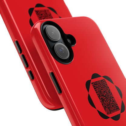 Tough Cases Phone Case, Bold Red Design, Unique Gift for Tech Lovers, Customize for Birthdays, Holidays, Everyday Use