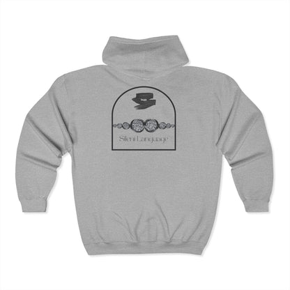 Sign Language - Unisex Full Zip Hooded Sweatshirt - Design, Comfortable & Stylish for Everyday Use