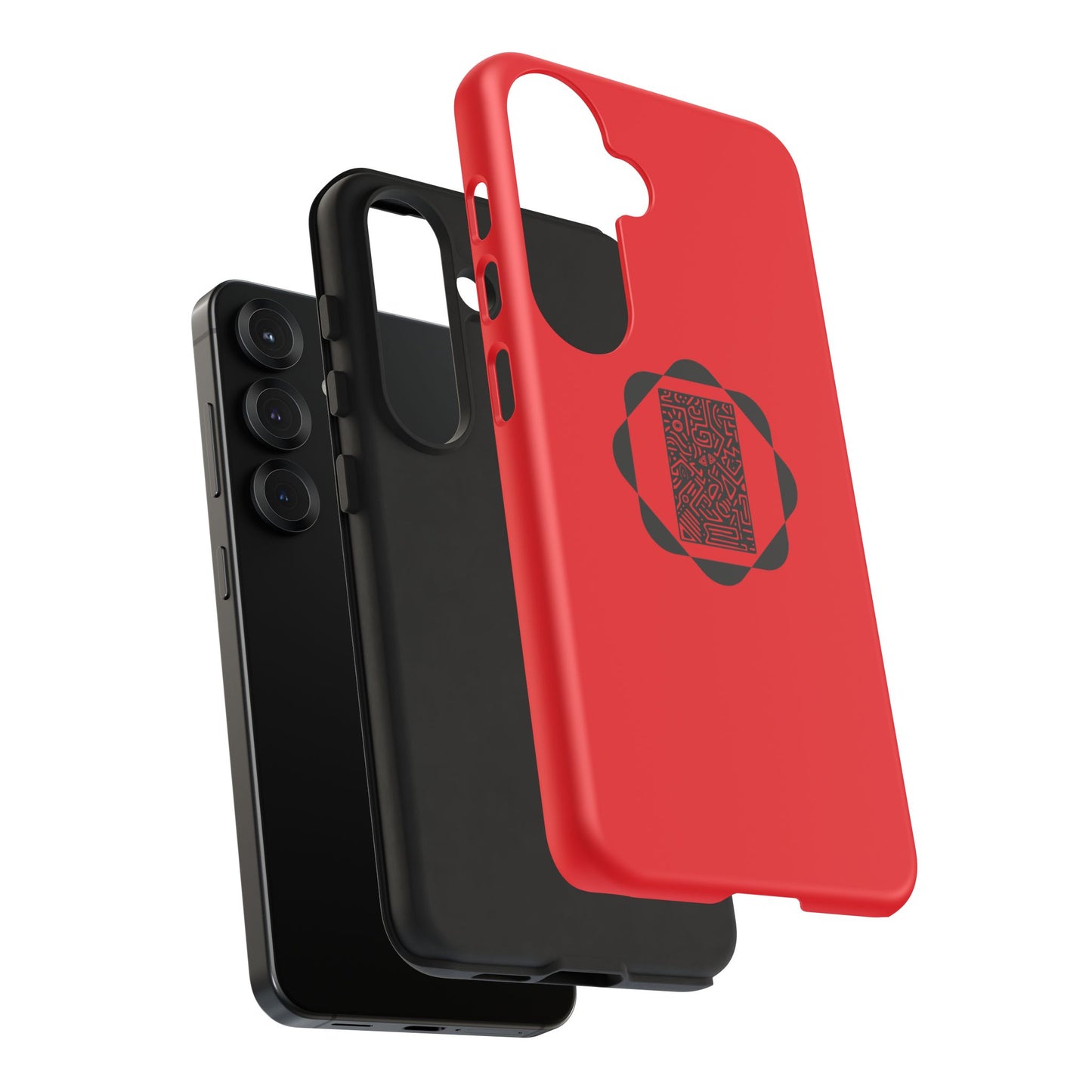 Tough Cases Phone Case, Bold Red Design, Unique Gift for Tech Lovers, Customize for Birthdays, Holidays, Everyday Use