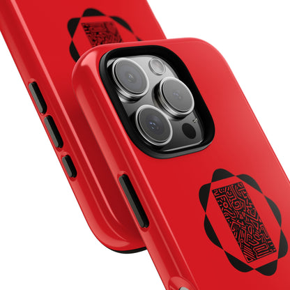 Tough Cases Phone Case, Bold Red Design, Unique Gift for Tech Lovers, Customize for Birthdays, Holidays, Everyday Use